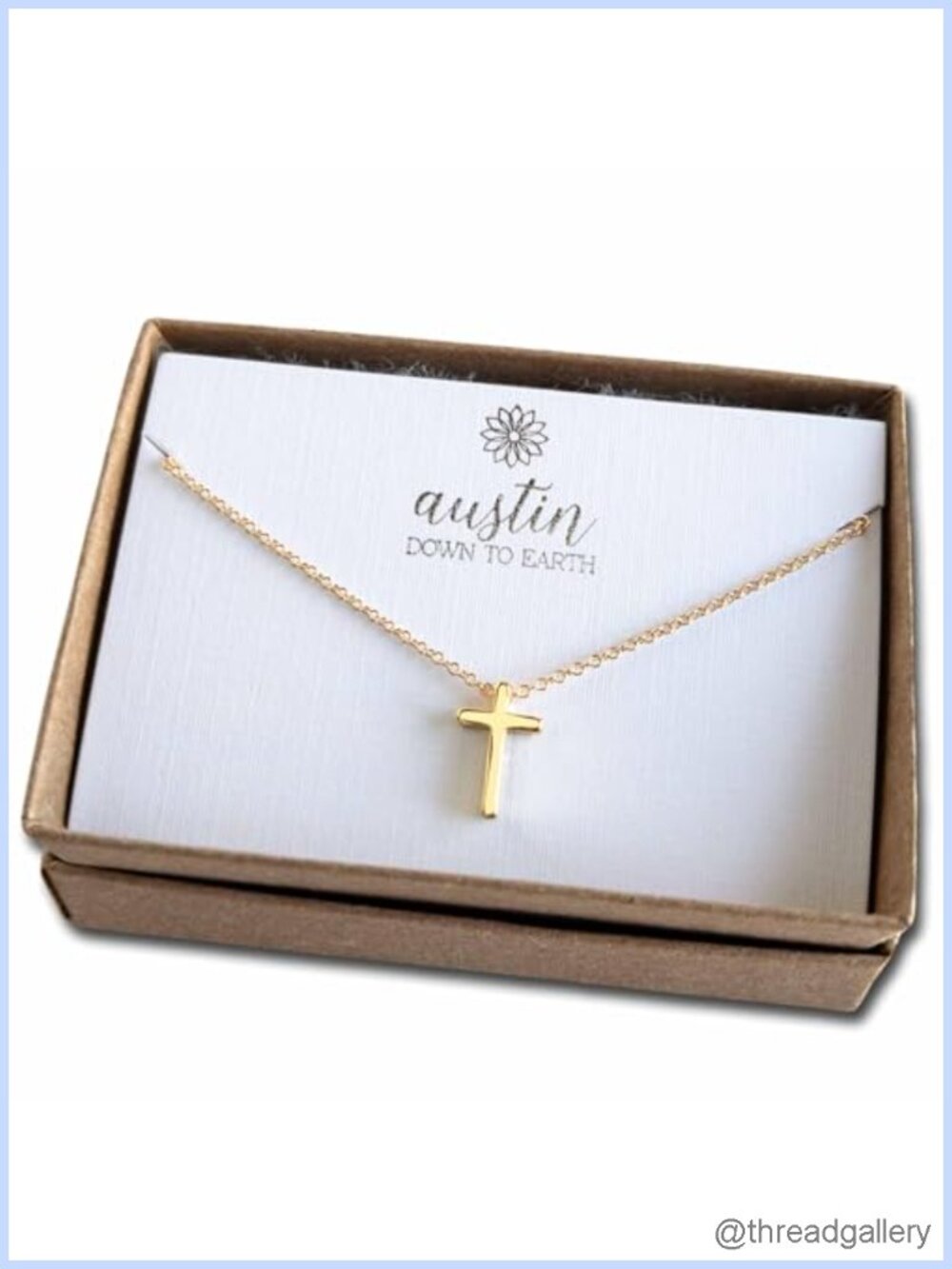 14k Gold Filled Dainty Cross Necklace Adjustable 16-18 In Christian Gift